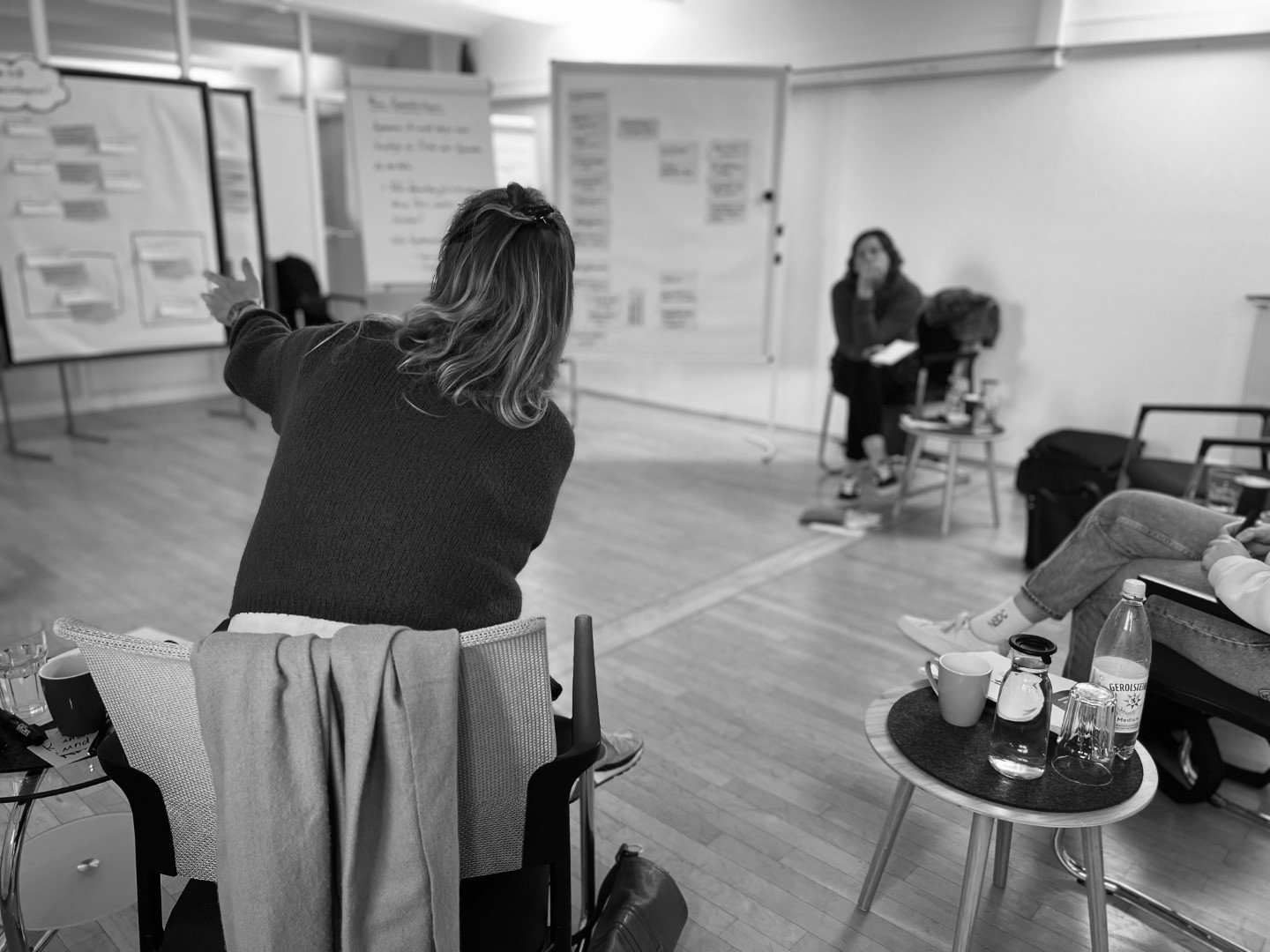 Das Bild zeigt einen Workshop zu einem Projekt in der Organisationsentwicklung mit Teilnehmenden